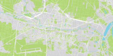 Bydgoszcz, Polonya şehir vektörşehir haritası