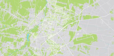 Radom, Polonya kentsel vektör şehir haritası