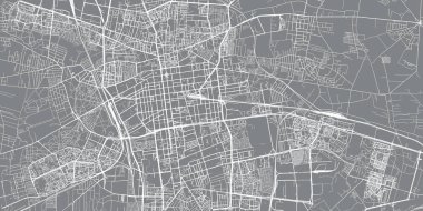 Lodz, Polonya şehir vektörşehir haritası