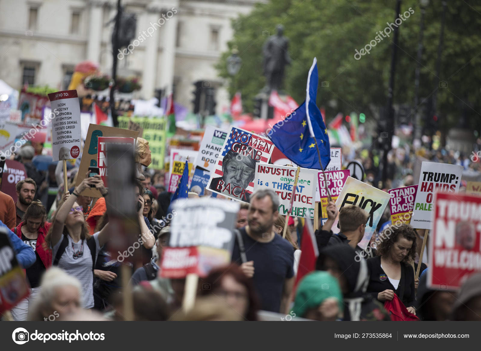 LONDON, UK June 4th 2019 Large crowds of protesters gather in