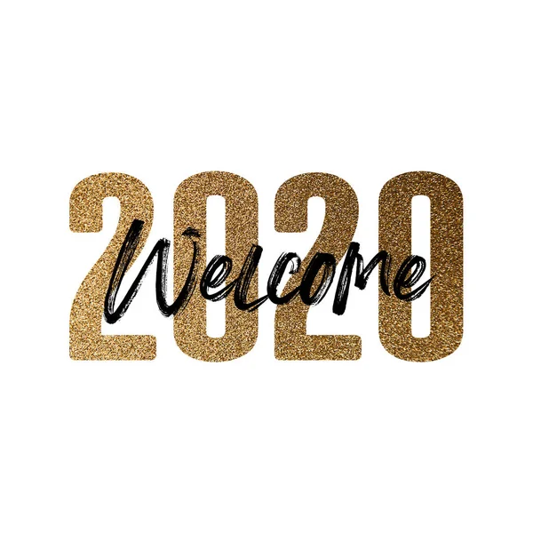 Mutlu yıllar 2020 yeni yıl eve poster kompozisyon