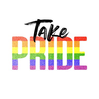 Gurur bayrağını al. Gay Lgbtq gökkuşağı bayrağı afiş
