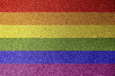 Gay Lgbtq glitter gökkuşağı bayrağı afiş