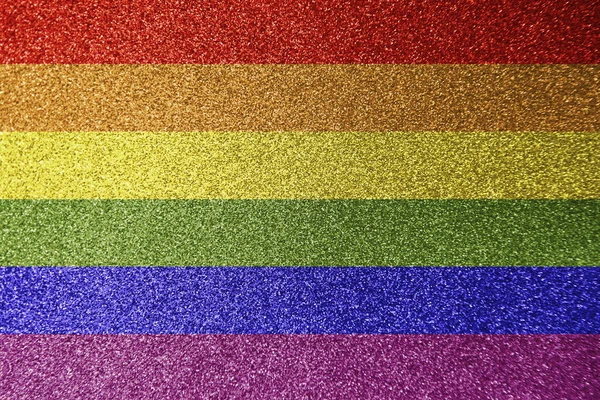 Gay LGBTQ sclipici steag curcubeu banner — Fotografie, imagine de stoc
