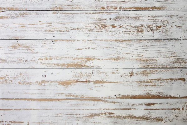 Pavimenti in legno bianco. Distressed pavimento indossato sfondo dipinto bianco — Foto Stock