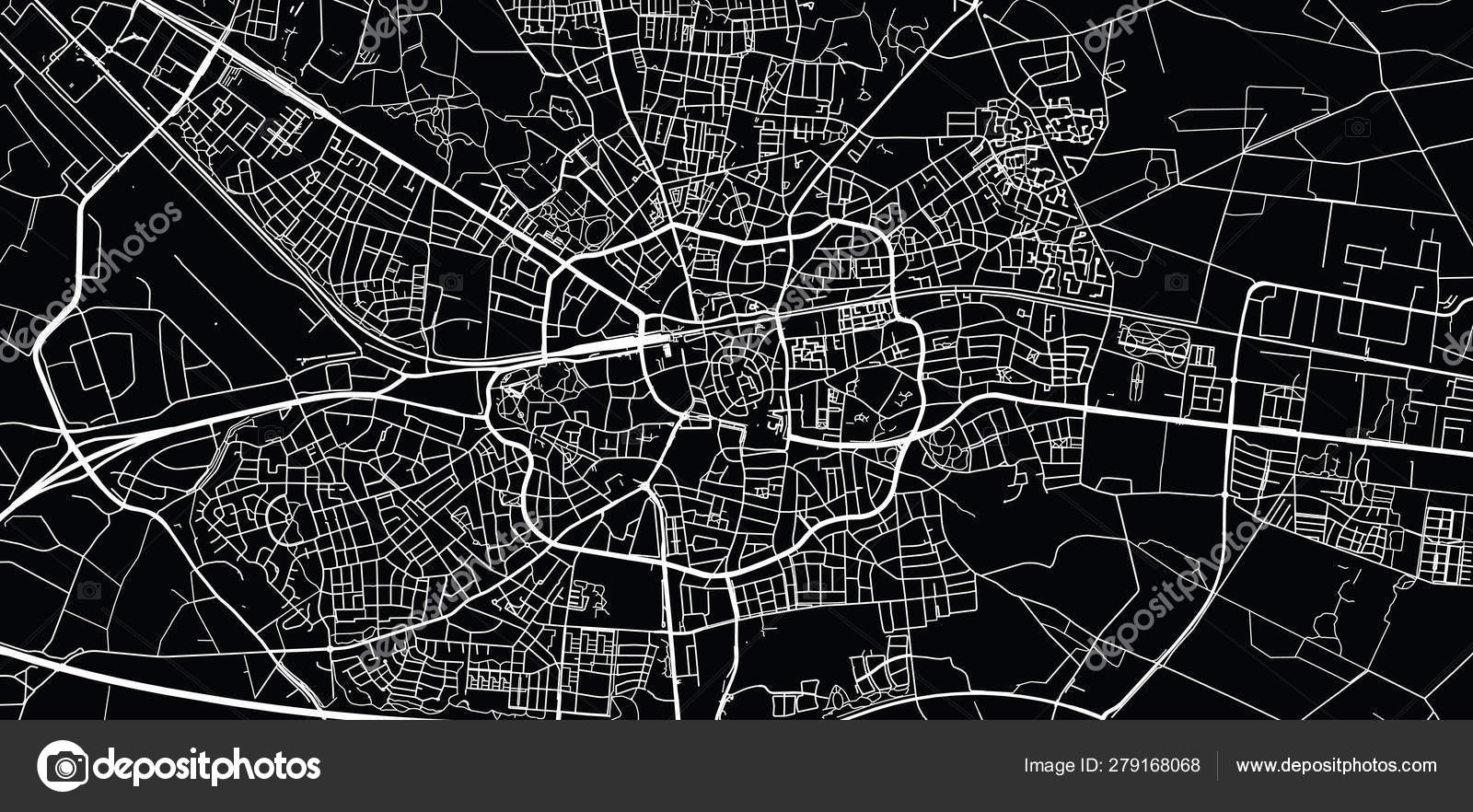Urban Vector City Map Of Enschede The Netherlands Stock Vector Image By C Inkdropcreative