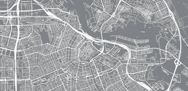 Amsterdam, Hollanda şehir vektör şehir haritası