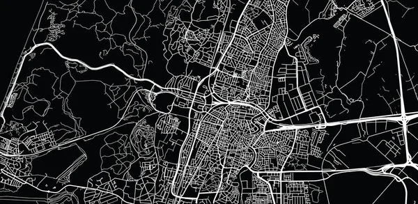 Urbaner Vektor Stadtplan von Haarlem, den Niederlanden — Stockvektor