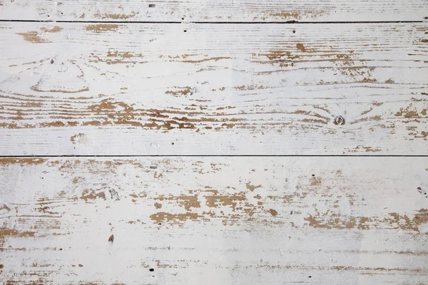 White wooden floorboards. Distressed worn floorboard background painted white — Stock Photo, Image