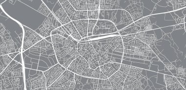 Eindhoven kentsel vektör şehir haritası, Hollanda