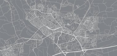 Deventer kentsel vektör şehir haritası, Hollanda