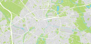 Eindhoven kentsel vektör şehir haritası, Hollanda