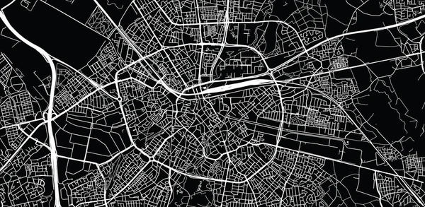 Mapa da cidade de vetores urbanos de Eindhoven, Países Baixos —  Vetores de Stock