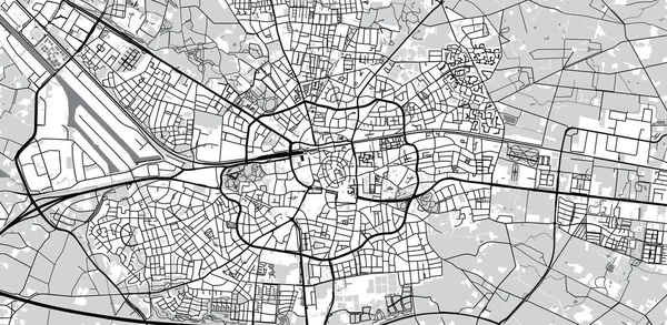 Mapa da cidade de vetores urbanos de Enschede, Países Baixos — Vetor de Stock