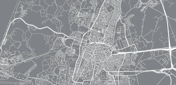Mapa urbano de Haarlem, Países Bajos — Vector de stock