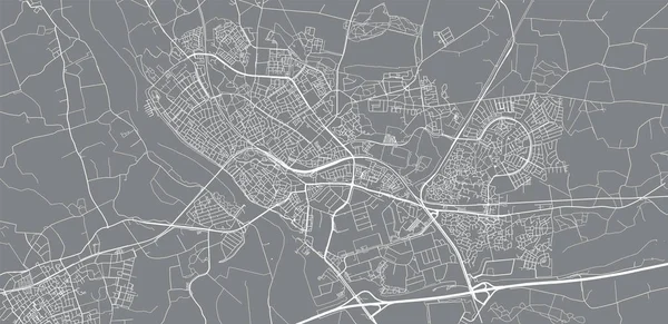 Urban vector city map of Deventer, The Netherlands — Stock Vector