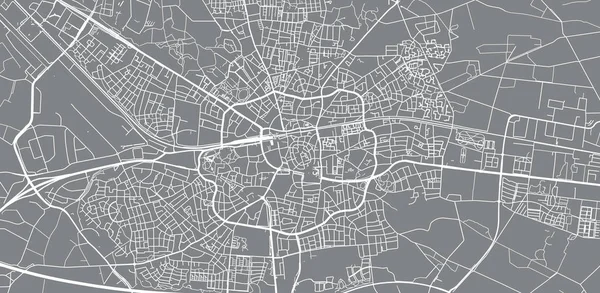 Mapa urbano de Enschede, Países Bajos — Vector de stock