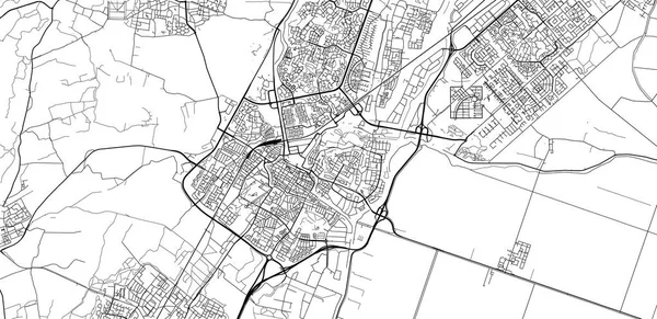 Městská Vektorová mapa Alkmaaru, Nizozemsko — Stockový vektor