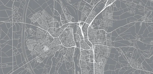 Mapa da cidade de vetores urbanos de Maastricht, Países Baixos — Vetor de Stock