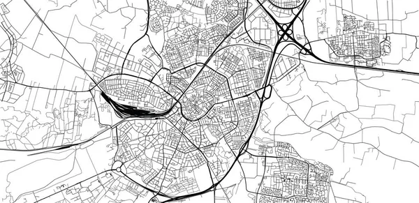 Mapa da cidade de vector urbano de Amersfoort, Países Baixos — Vetor de Stock
