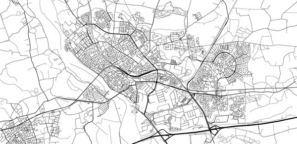 Mapa urbano de Deventer, Países Bajos — Vector de stock