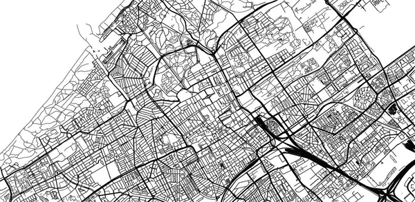 オランダ・ハーグの都市ベクター都市地図 — ストックベクタ