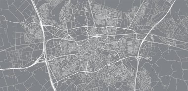 Breda kentsel vektör şehir haritası, Hollanda