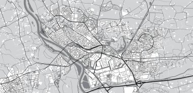 Deventer kentsel vektör şehir haritası, Hollanda