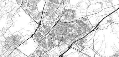 Leiden, Hollanda şehir vektörşehir haritası