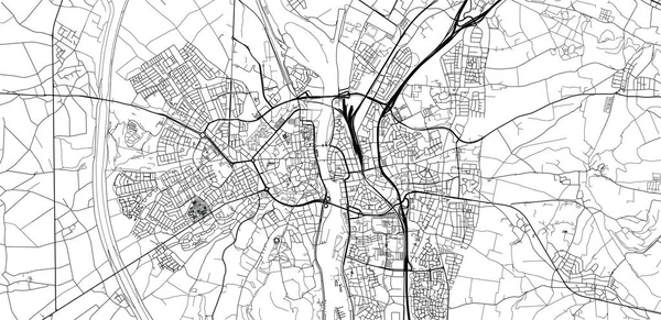 マーストリヒトの都市ベクター都市地図, オランダ — ストックベクタ