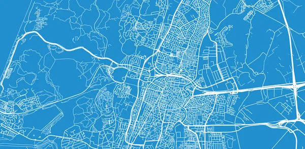 Mapa da cidade de vetor urbano de Haarlem, Países Baixos — Vetor de Stock