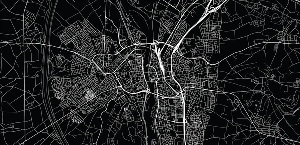 マーストリヒトの都市ベクター都市地図, オランダ — ストックベクタ