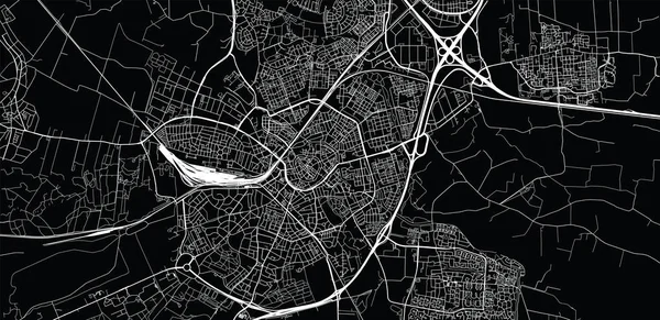 Mapa da cidade de vector urbano de Amersfoort, Países Baixos —  Vetores de Stock