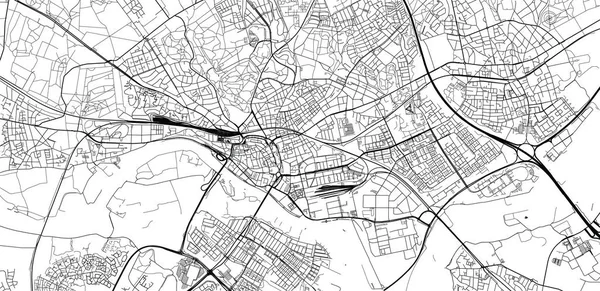 Urban vector city map of Arnhem, The Netherlands — Stock Vector