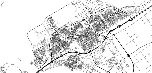 Carte de ville Almere, Pays-Bas sur vecteur urbain — Image vectorielle