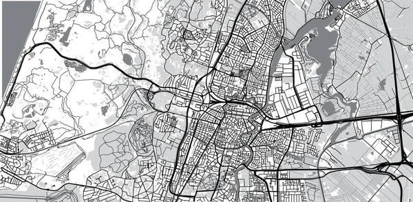 荷兰哈勒姆城市矢量城市地图 — 图库矢量图片