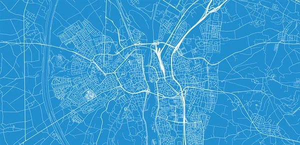 Mapa urbano de Maastricht, Países Bajos — Vector de stock
