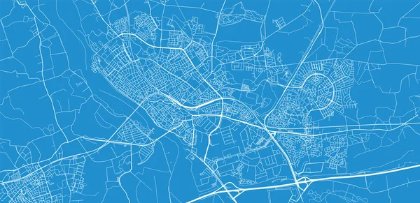 Città vettoriale urbana mappa di Deventer, Paesi Bassi — Vettoriale Stock