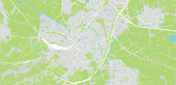 Városi vektor Várostérkép, Amersfoort, Hollandia — Stock Vector