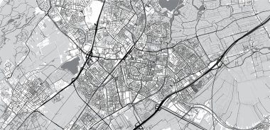 Leiden, Hollanda şehir vektörşehir haritası
