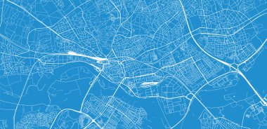 Arnhem kentsel vektör şehir haritası, Hollanda