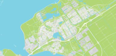 Almere, Hollanda şehir vektör şehir haritası