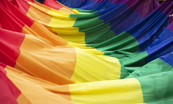 Orgullo gay, bandera arco iris LGBTQ — Foto de Stock