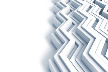 Geometrik zig zag desen arka plan. 3d render