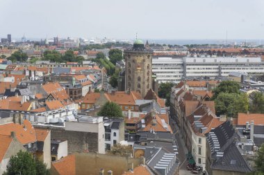 Kopenhag, Danimarka-Temmuz 21 2018: Kopenhag şehir silüeti vi