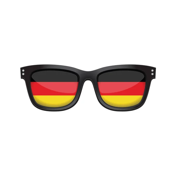 Alemania bandera nacional gafas de sol de moda — Vector de stock