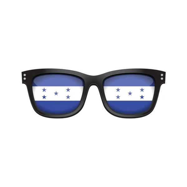Honduras nationella flagga fashionabla solglasögon — Stock vektor