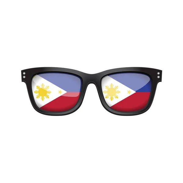 Filipinas bandera nacional gafas de sol de moda — Archivo Imágenes Vectoriales
