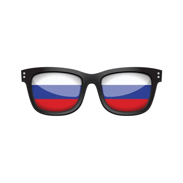Rusya Ulusal bayrağı şık güneş gözlüğü — Stok Vektör