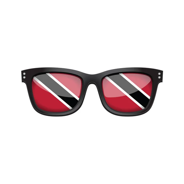 Trinidad nationella flaggan fashionabla solglasögon — Stock vektor